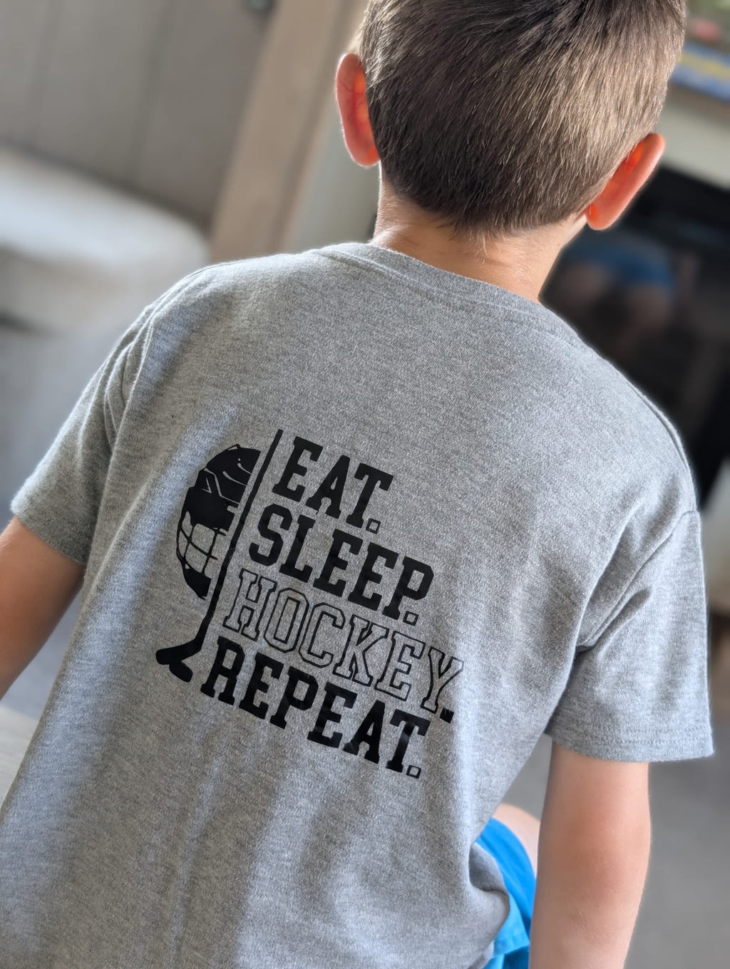 Kids - T-Shirt - Eat Sleep Hockey Repeat